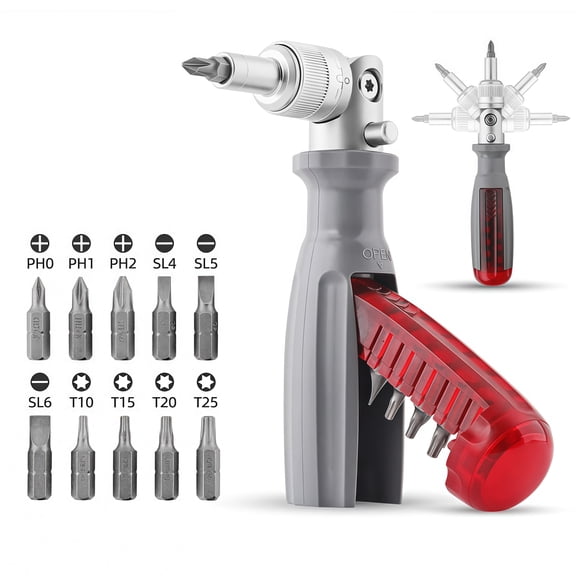 Versatile 10 In 1 Ratchet Screwdriver Kit With Ergonomic Handle And Durable Design