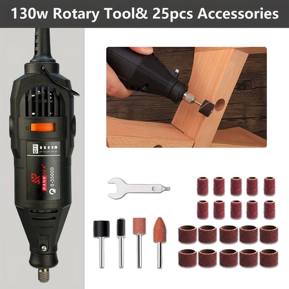 Versatile 105pcs Rotary Tool Kit with 8000-30000RPM Speed Adjust, Flex Shaft, Multifunctional Chuck, and 43 Accessories - Ideal for Craft Projects & DIY Enthusiasts