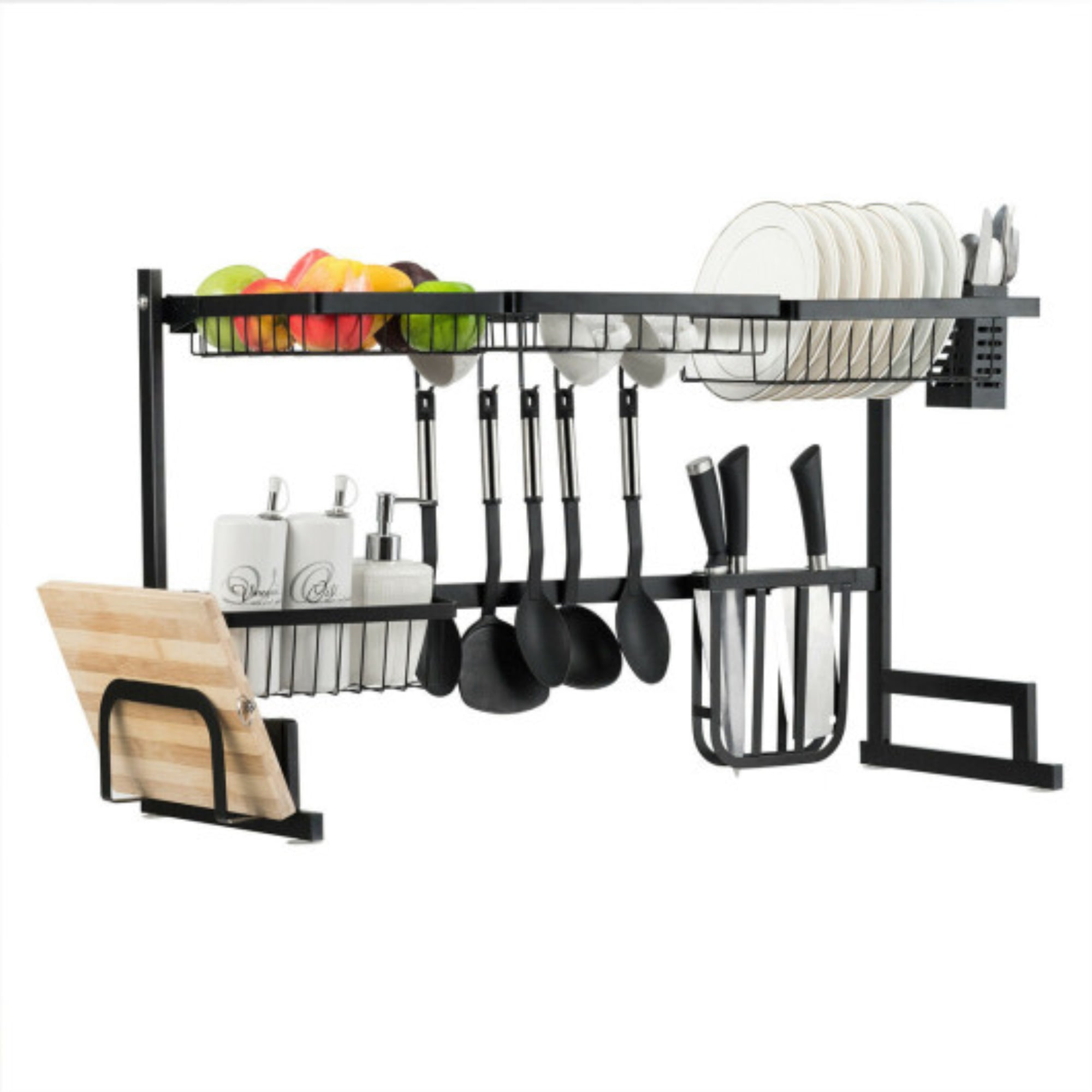 Versatile 2-Tier Stainless Steel Kitchen Drain Rack - Maximize Space ...