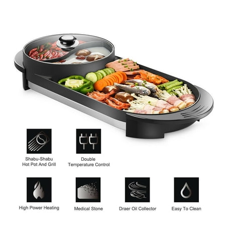 Areyourshop 110V Aluminum Outdoor Electric Grill