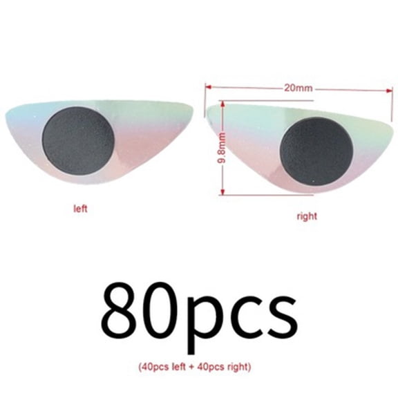 Versatile 2D Flat Fishing Eyes For Fly Tying Lure Making Stick On Jigs