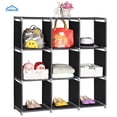 thumbnail image 1 of Versatile 3-Tier 9-Compartment Metal Storage Rack – Durable Utility Shelving Unit for Kitchen, Bathroom, and Garage Organization, 1 of 17