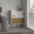 thumbnail image 1 of Versatile 42" Bar Cabinet With , Shelves & Prep Surface - White Tall Storage Classy, 1 of 4