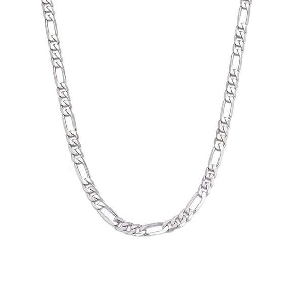 Versatile 4mm Figaro Link Necklace For Men Available In 16 18 20 22 24 Inch Sizes Perfect Everyday Jewelry Gift For Him
