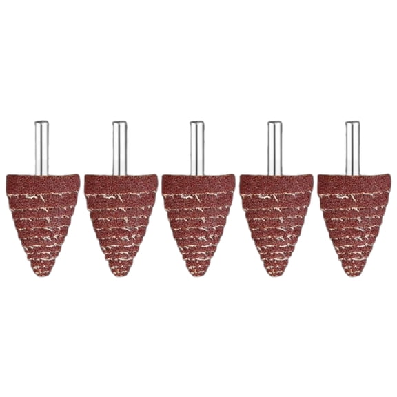Versatile 5Pcs Cone Shape Abrasive Sandpaper Deburring Sanding Polishing Flap Wheel Grinding Head for deeply Hole Polish