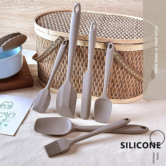 Versatile 6-Piece Silicone Spatula Set – Non-Stick & Heat-Resistant, Ergonomic BPA-Free Kitchen Essentials for Cooking and Baking