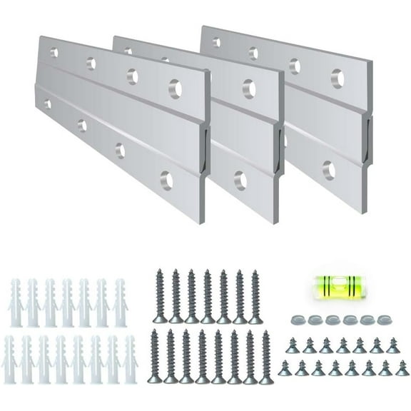 Versatile 6 inch 3 Pairs French Cleat Hanger Kit - Heavy-Duty French Cleats for Secure Wall Mounting -French Cleat Picture Hanger Bracket -Hang with Confidence Using French Cleat(Supports upto 60