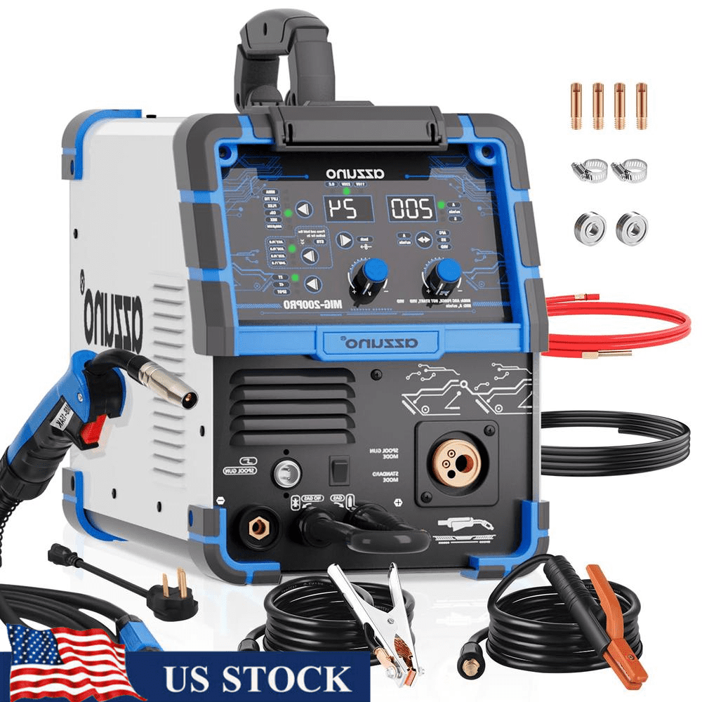 Versatile 8-in-1 Welder Machine 110V/220V 200A Flux Core MIG/Gas MIG ...