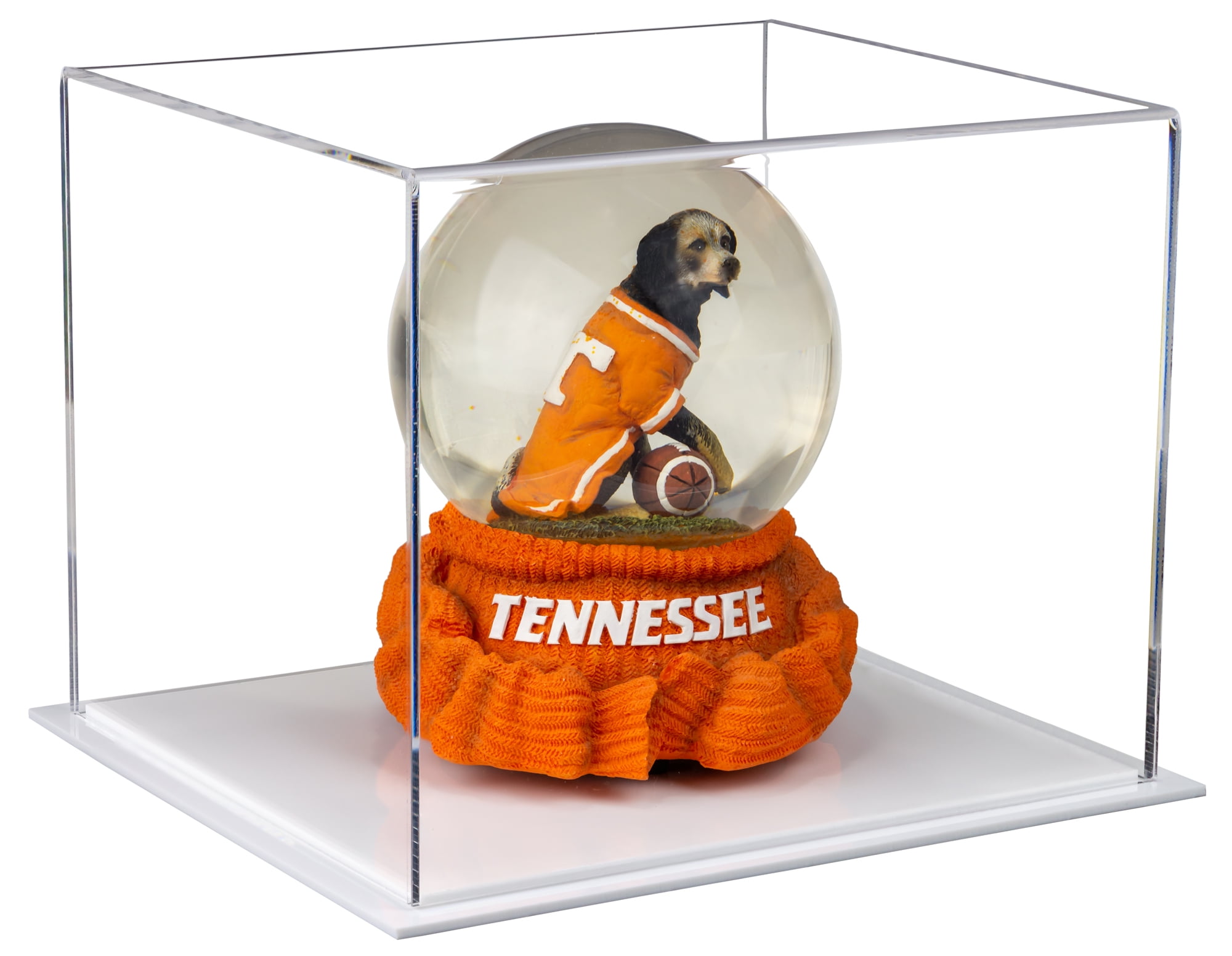 Versatile Acrylic Clear Display Case - Small Rectangle Box with White ...