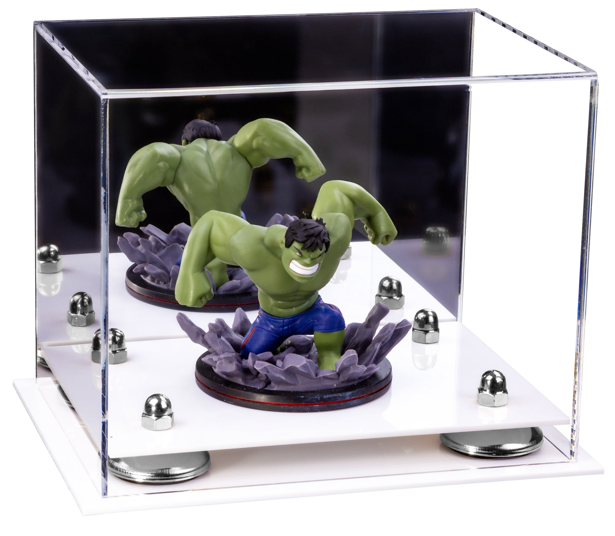 Versatile Acrylic Display Case - Small Rectangle Box with Mirror ...