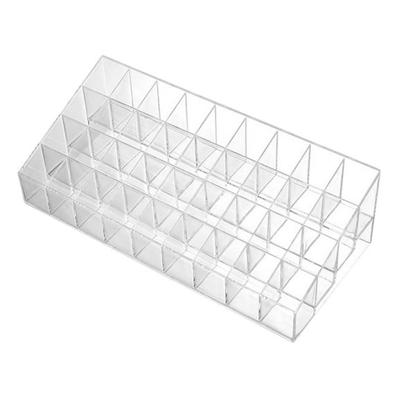 Versatile Acrylic Lipstick Organizer Clear Makeup Holder For Lipsticks and Lip Gloss with Multiple Slot Configurations to Organize Beauty Products and Makeup