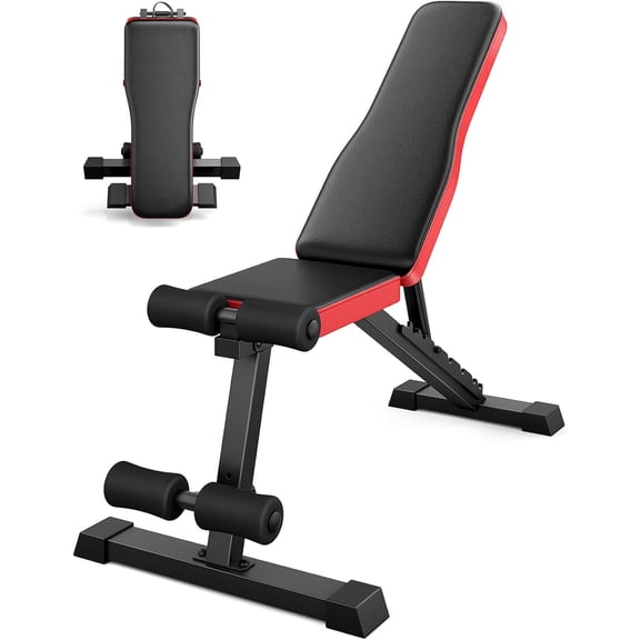 Versatile Adjustable Exercise Bench for Strength Training Supports Incline, Flat & Decline Positions for Presses, Sit-Ups, and Dumbbell Workouts. Heavy-Duty Foldable Design for Compact Storage