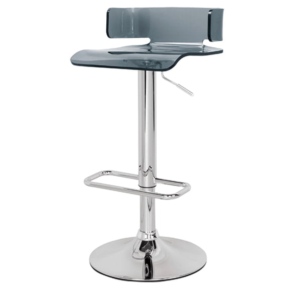 Versatile Adjustable Stool With Grey Upholstery And 360⁰ Rotation Swivel Height Mechanism