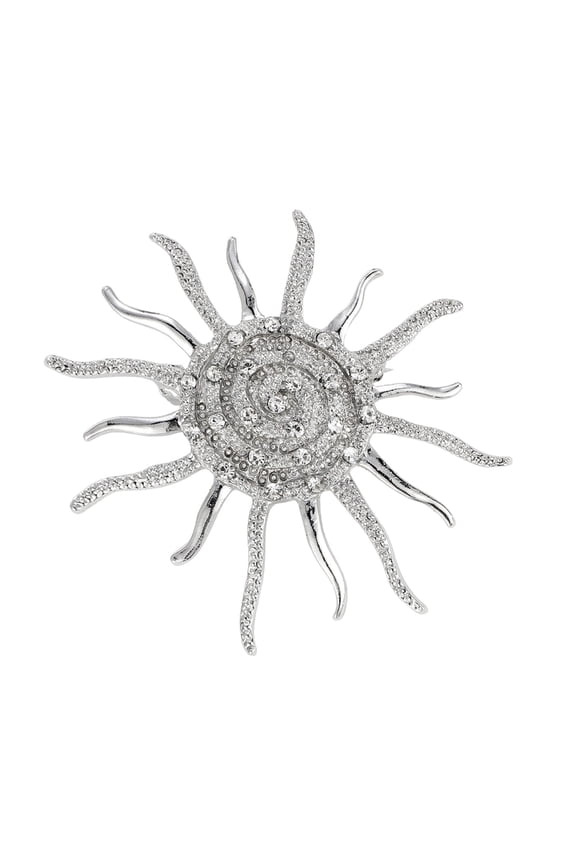 Versatile Alloy Flower Pin With Smooth Surfaces Easy To For Multiple Styles Pairing