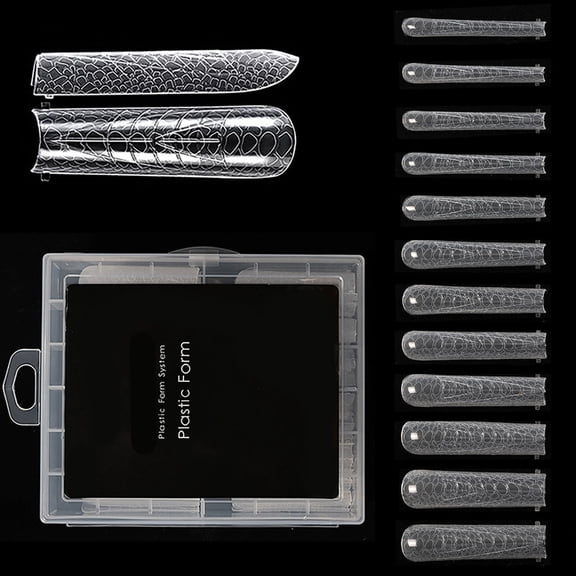 Versatile Almond Nail Forms Set for Solid Gel Full Cover Molds in 12 Sizes Extension Perfect for Nail Art Enthusiasts