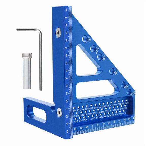 Versatile Aluminum Woodworking Square 90 Degree Protractor Simple Operate for Accurate Angles Measurements