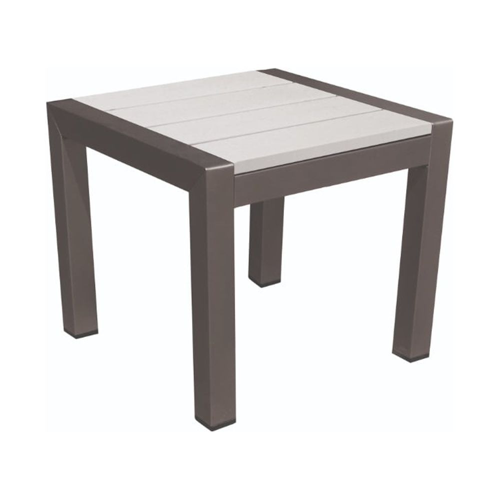 Versatile And Functional Easy Movable Outdoor Side Table, White- Saltoro Sherpi - image 1 of 3