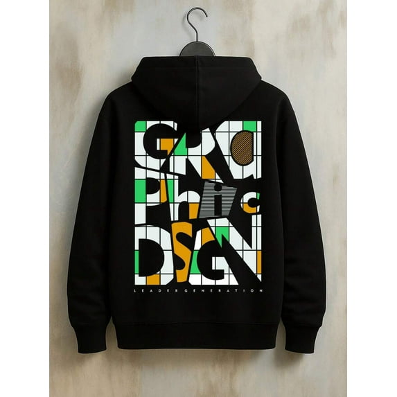 Versatile And Simple,Funny Humor Hoodies Sweatshirt For Men Black Everyday Styling Casual Sporty Style Hooded Design, Comfortable Pullover