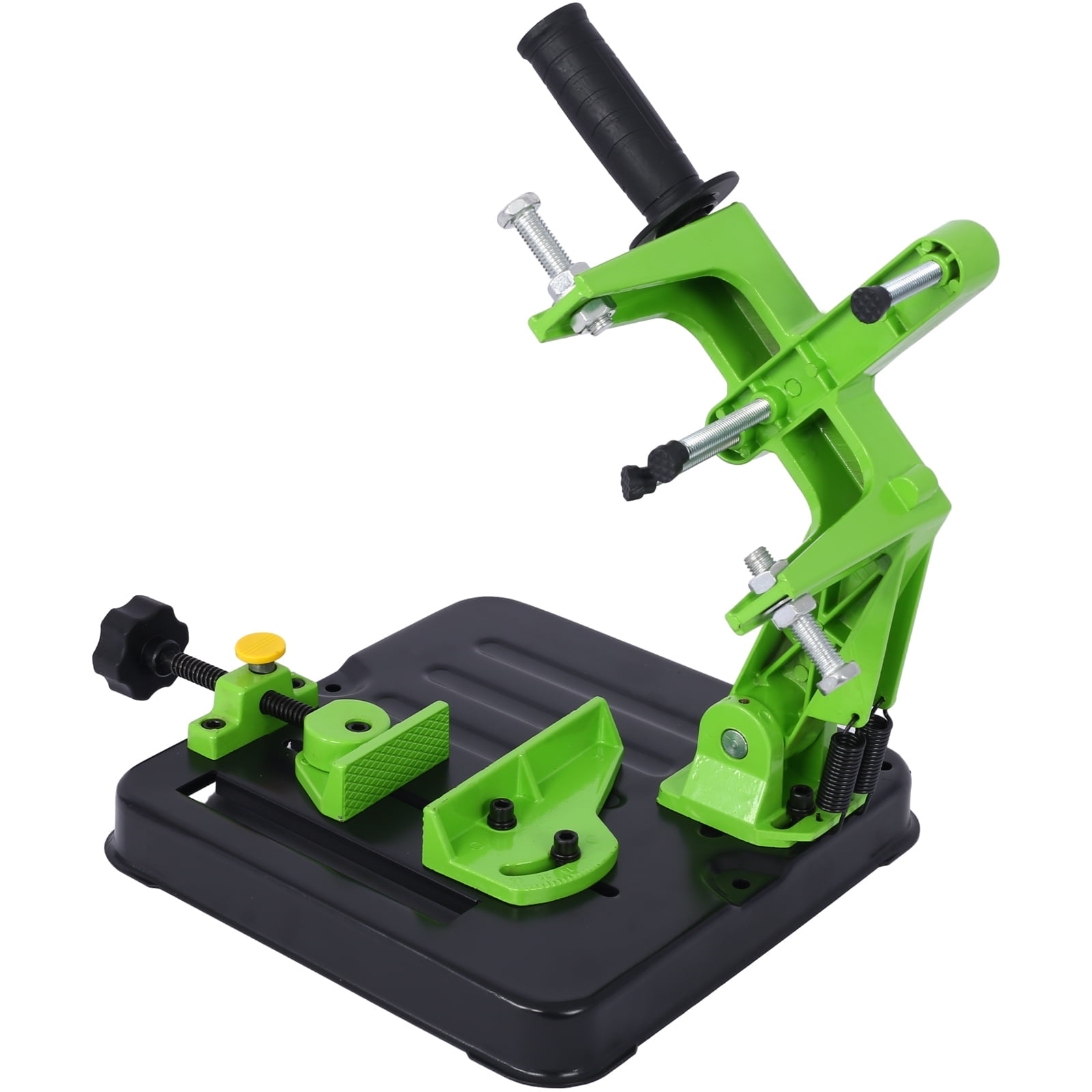 Versatile Angle Grinder Fixed Universal Bracket for Cutting Compatible with 150mm, 180mm, 230mm Disc Grinders Secure and Adjustable Stand Green Metal Construction