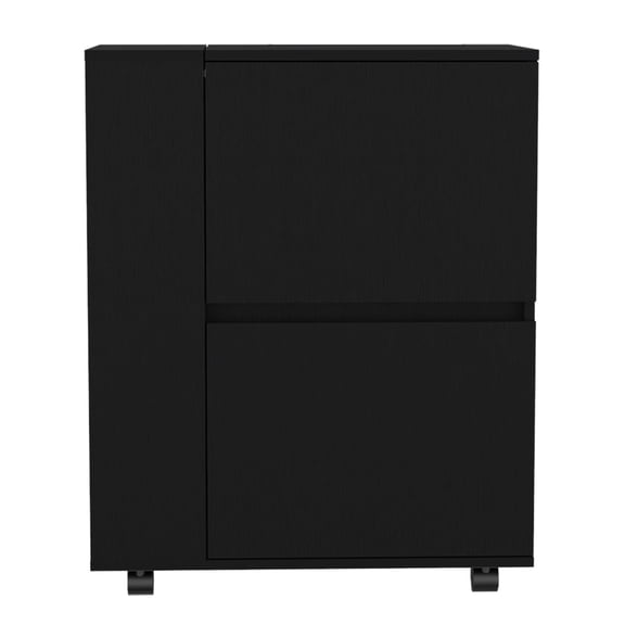 Versatile Bar Storage Cart | Can Be Used as Bar or Storage in Living Area | Particle Board Filled | Quick Assembly for Hassle - free Use