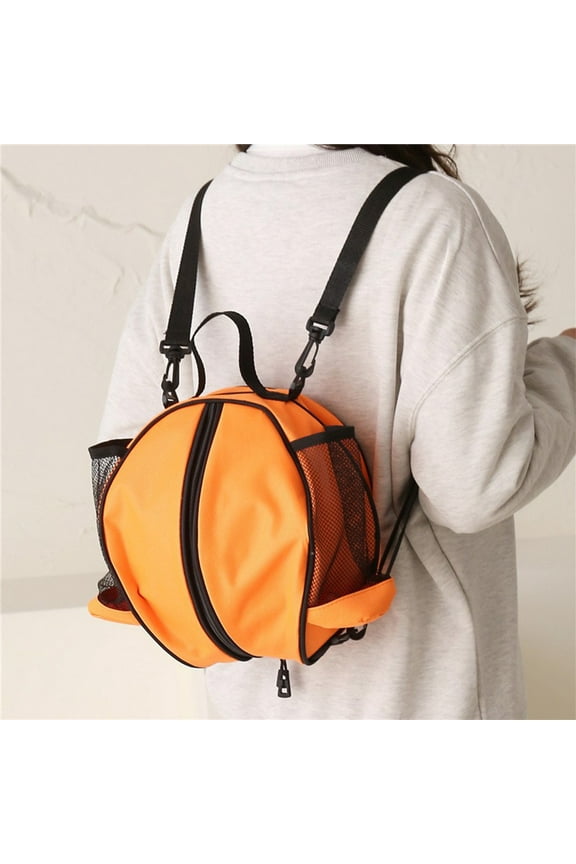 Versatile Basketball Bag,Large Capacity Basketball Backpack with Mesh Pockets Both Sides,Basketball-Like Appearance Training Backpack,Suitable for Sport,Exercise and Hiking