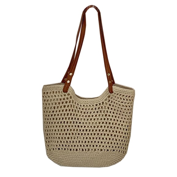 Versatile Beach Handbag with Large Capacity Shoulder Bag Bucket Handbags Suitable for Travel and Outdoor Activities