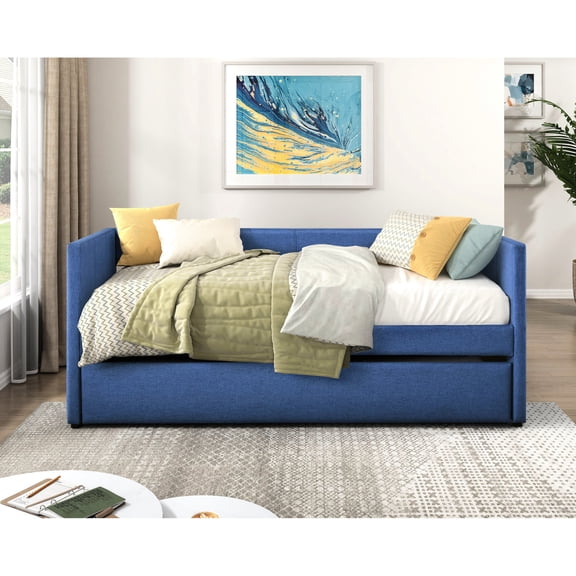 Versatile Bedroom Solution - Modern Daybed with Pull - out Trundle for Reading and Sleeping