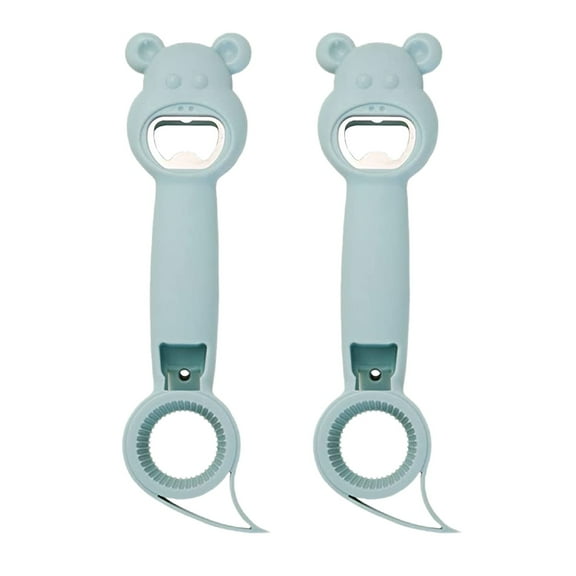 Versatile Bottle & Can Openers 2pcs Purpose Beverage 4 In 1 Can Opener Lid Opener Kitchen Tool for Effortless Beverage Preparation 2PCS