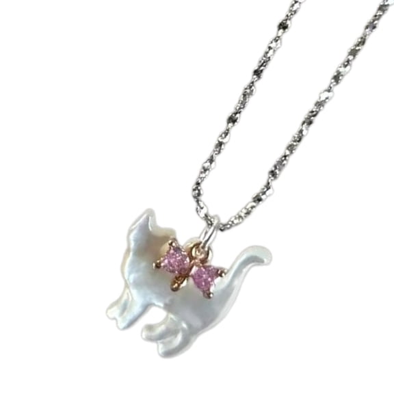 Versatile Bow Cat Necklace Adjustable Choker Versatile Clavicle Chain Jewelry