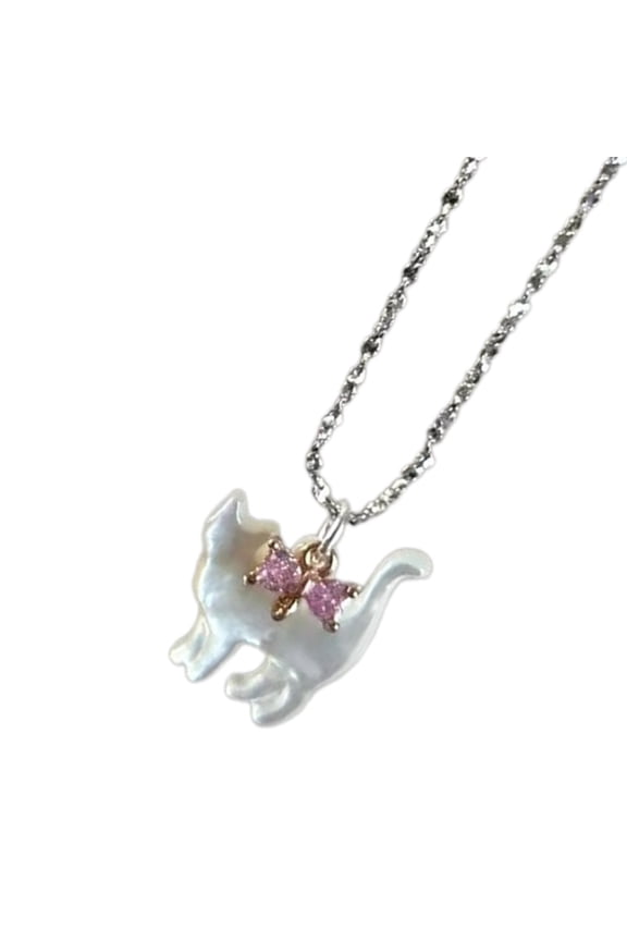 Versatile Bow Cat Necklace Adjustable Choker Versatile Clavicle Chain Jewelry