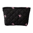 thumbnail image 1 of Versatile Bow Embroidered Makeup Storage Bag for Toiletries and Cosmetics Fashion Dumpling Design for Makeup and Lipstick Organization, 1 of 7