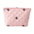 thumbnail image 1 of Versatile Bow Embroidered Makeup Storage Bag for Toiletries and Cosmetics Fashion Dumpling Design for Makeup and Lipstick Organization, 1 of 8