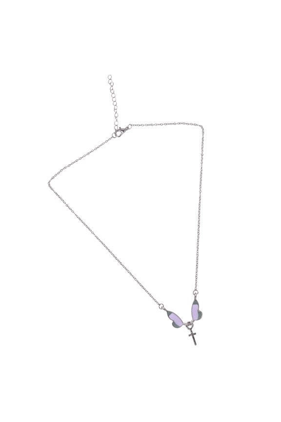 Versatile Butterfly Wing Necklace, Alloy Layering Chain for Casual or Meaningful Gifting