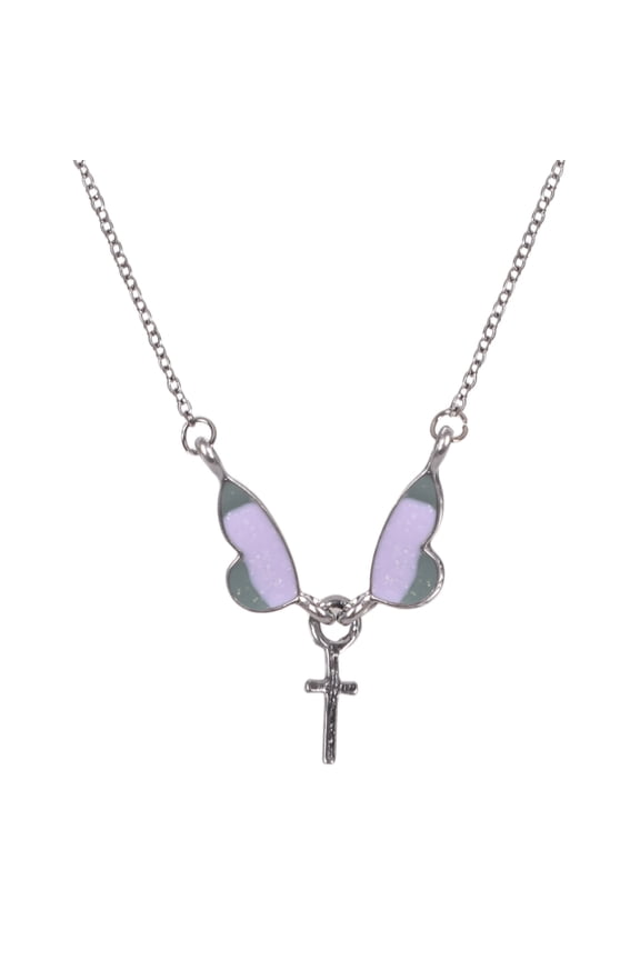 Versatile Butterfly Wing Necklace, Alloy Layering Chain for Casual or Meaningful Gifting