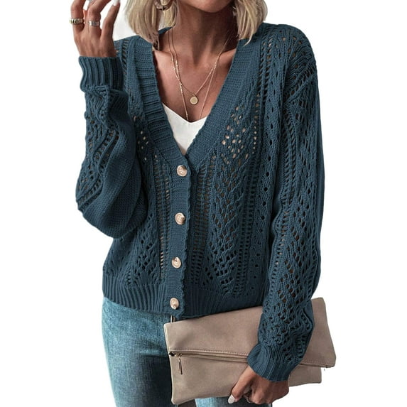Versatile Button-Up Sweater - Soft and Cozy Fabric for Winter