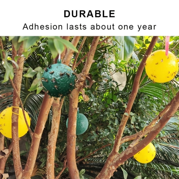 Versatile Capture Tool, Japanese Beetle, Flyball, Bug Ball, Hanging Yellow Sticky Flying Insect Trapping Sphere, Weatherproof Outer Layer That Resists Rain and Dust, Effective