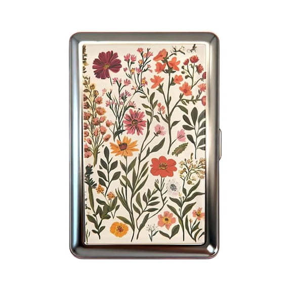 Versatile Card & Cash Case, Vintage Cigarette Case, Slim RFID Blocking Metal Wallet with Snap Closure - Holds 10+ Cards & Cash, Secure & Compact for Everyday Carry