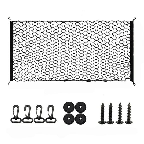 Versatile Cargo Mesh Net for Truck Bed ,SUV and Picnic Buggy ,Car Ceiling Cargo Net, Front Seat Net, Tailgate Net, Essential Truck Cargo Net for Secure Transport(43.3″×23.6″,One Layer)