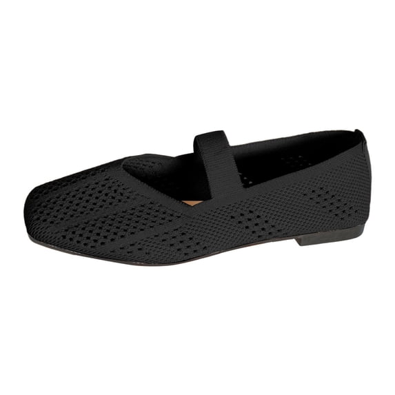 Versatile Casual Ballet Breathable Mesh Lightweight Women's Everyday Walking Shoes Comfortable -On Flat Sole Summer