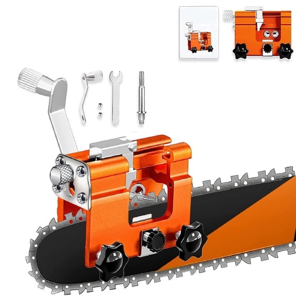 Versatile Chainsaw Sharpening Kit, Dual-Headed Carbide Grinders, Fits 4" to 22" Saws, Compatible with Manual and Electric Tools