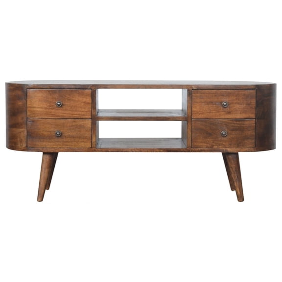Versatile Chestnut Rounded Unit - Beautify Any Room in Your House