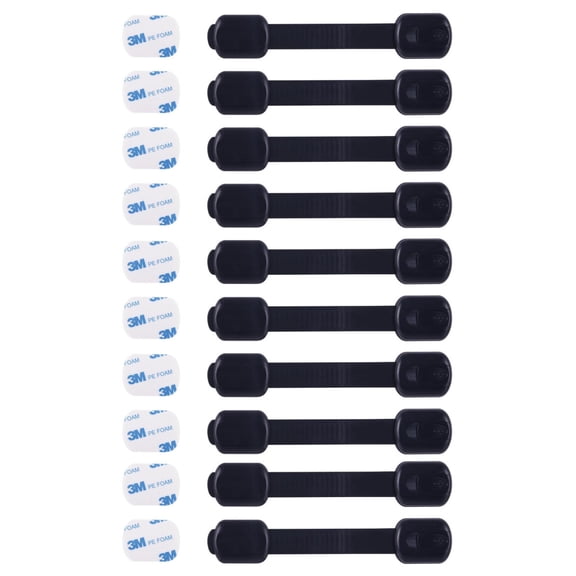 Child Safety Locks, Cabinet Latches With Adjustable Length Straps For Secure Fit On Various Surfaces, Multipurpose Locks For Cabinets, Drawers, Appliances And More