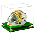 thumbnail image 1 of Versatile Clear Acrylic Display Case - Large Rectangle Box with Yellow Risers and Turf Base 14.5" x 11" x 12" (A002-YR), 1 of 2