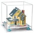 thumbnail image 1 of Versatile Clear Acrylic Display Case - Medium Square Box with Blue Risers and White Base 11" x 11" x 11" (A001-BLR), 1 of 2