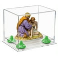 thumbnail image 1 of Versatile Clear Acrylic Display Case - Small Rectangle Box with Green Risers and Clear Base 8.25" x 6" x 6.75" (A003-GRR), 1 of 2