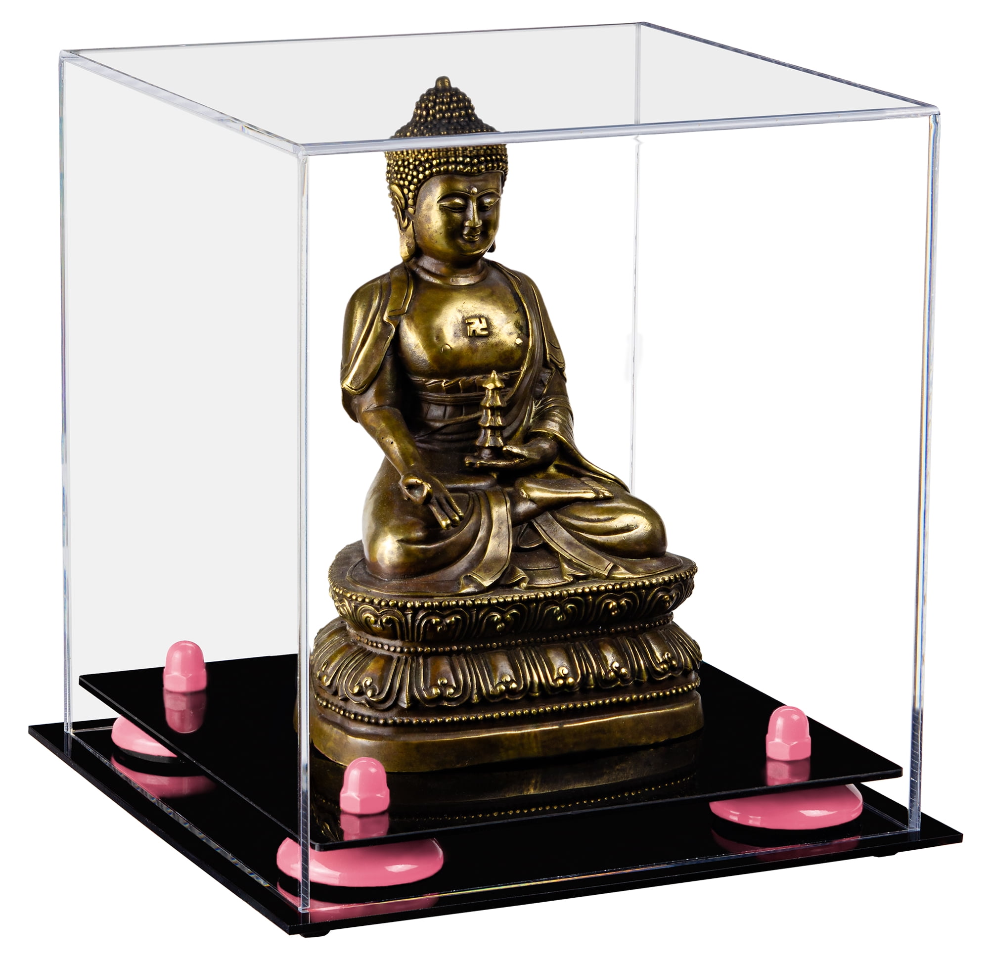 Versatile Clear Acrylic Display Case - Small Rectangle Box with Pink ...
