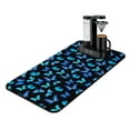 thumbnail image 1 of Versatile Coffee Mat Butterfly & Tropical Nature-Inspired Design Quick-Dry Non-Slip Mat, 1 of 3