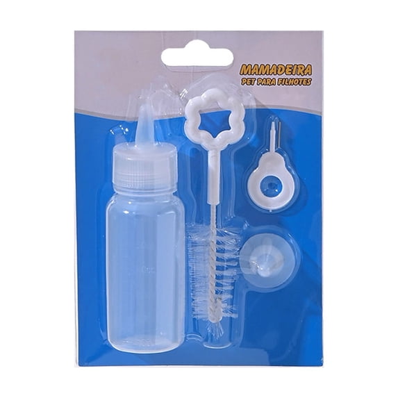 Versatile And Comfortable Replacement Nipple Pet Breastfeeding Bottle Set For Newborn Kittens, 4-Piece Feeding Kit For Feral Orphaned Kittens, Easy Nursing Solution With Soft