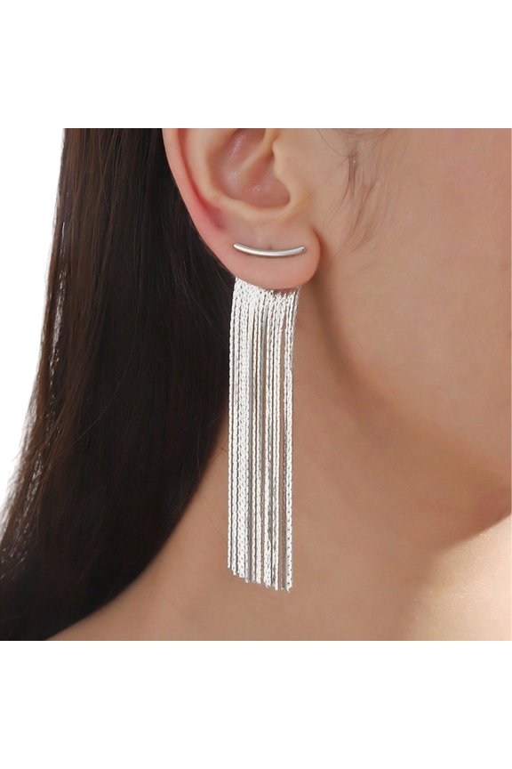 Versatile Copper Earrings Featuring Irregular Slope and Crystals Detail