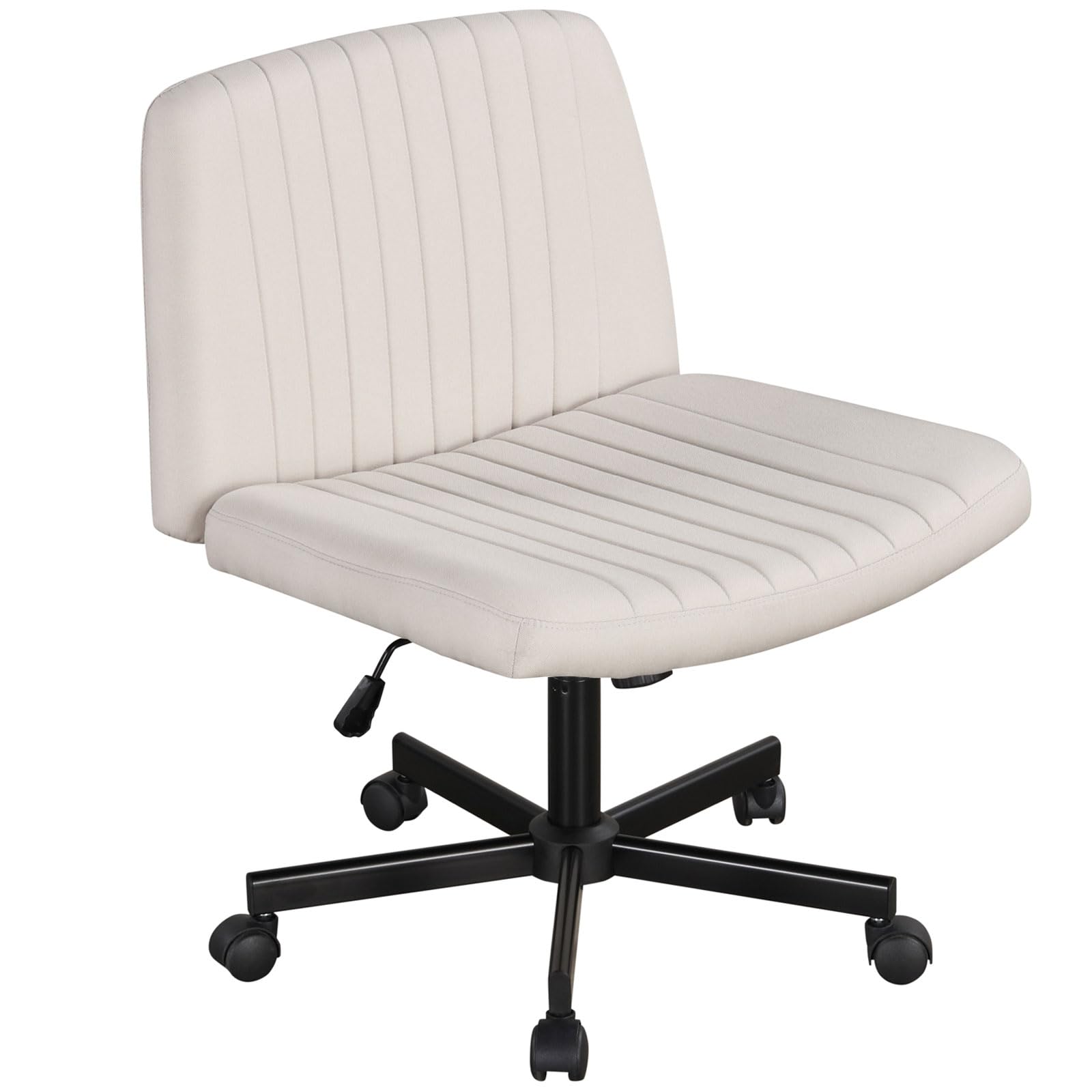 Versatile Cross Legged Office Chair, Armless Swivel Adjustable Seat